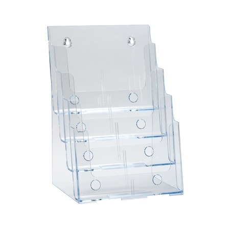 Azar Displays Four-Tier Four-Pocket Letter Sized Brochure Holder 252376